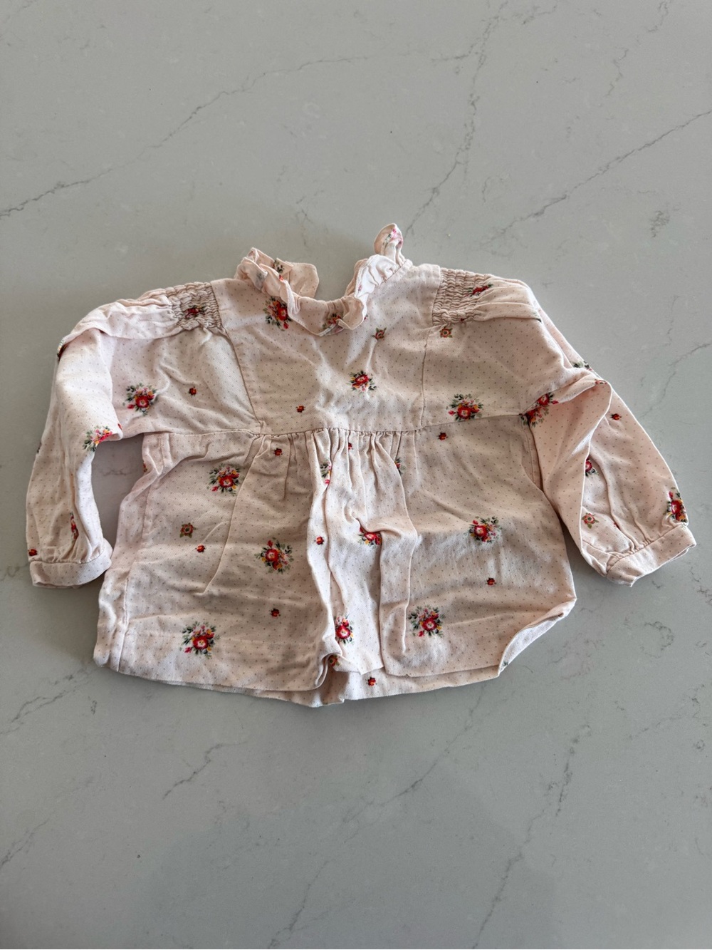 Emile et Ida Pink Floral Long-Sleeve Blouse
